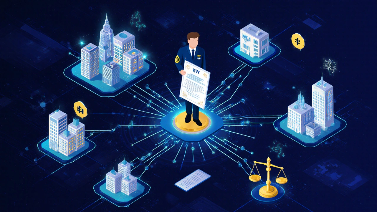 Динамічна схема фінансової екосистеми Києва з центральною фігурою бухгалтера та потоками даних.