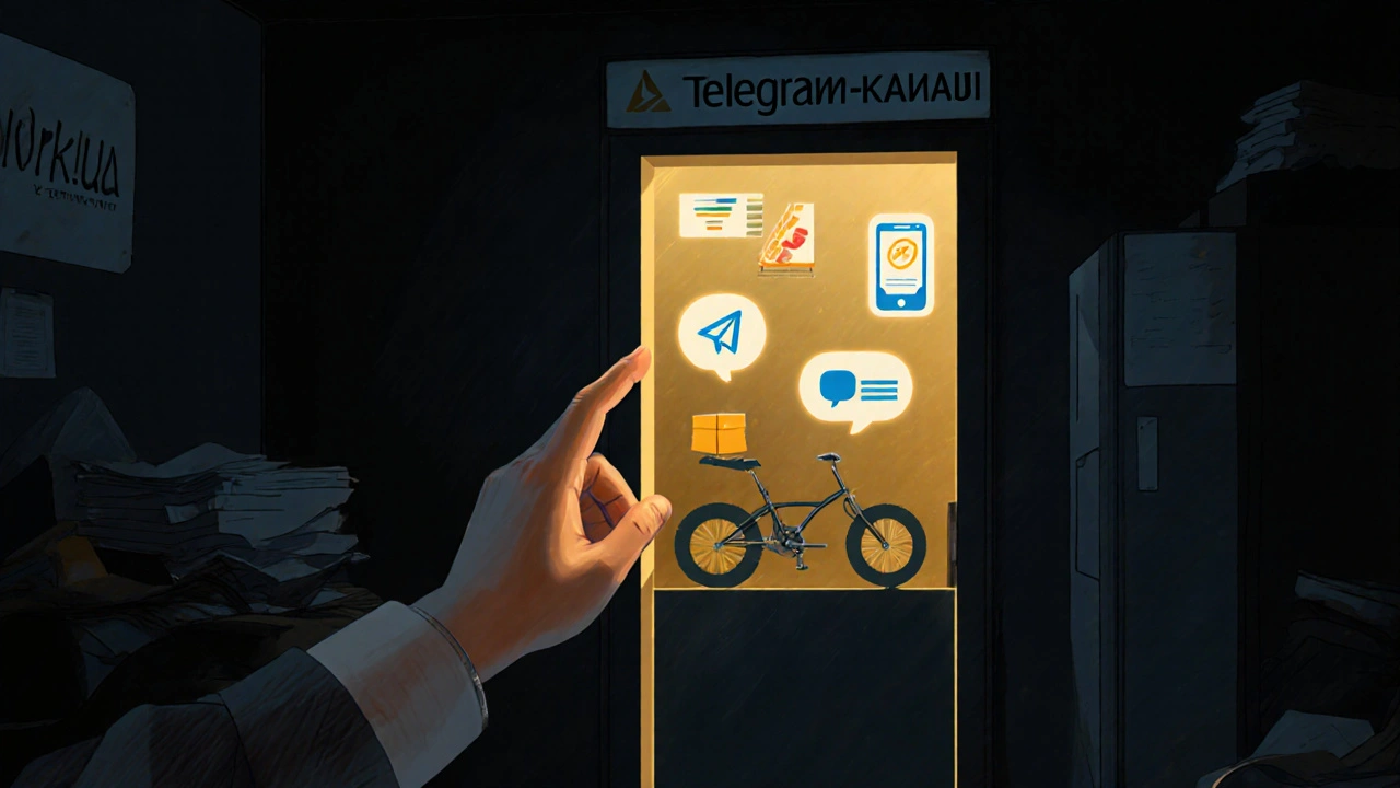 Рука тянется от скучных сайтов к ярким возможностям работы в Telegram.