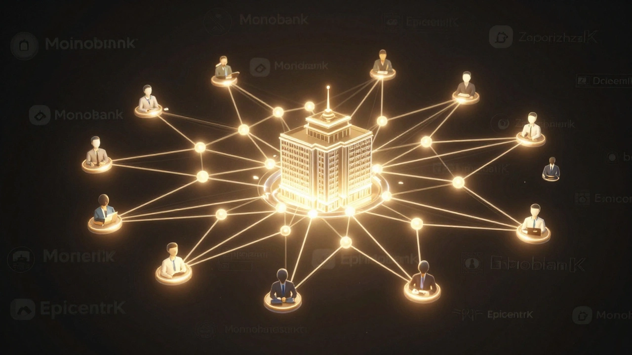 Мережа з’єднаних працівників по всій Україні, що з’єднані з Києвом світловими нитками.