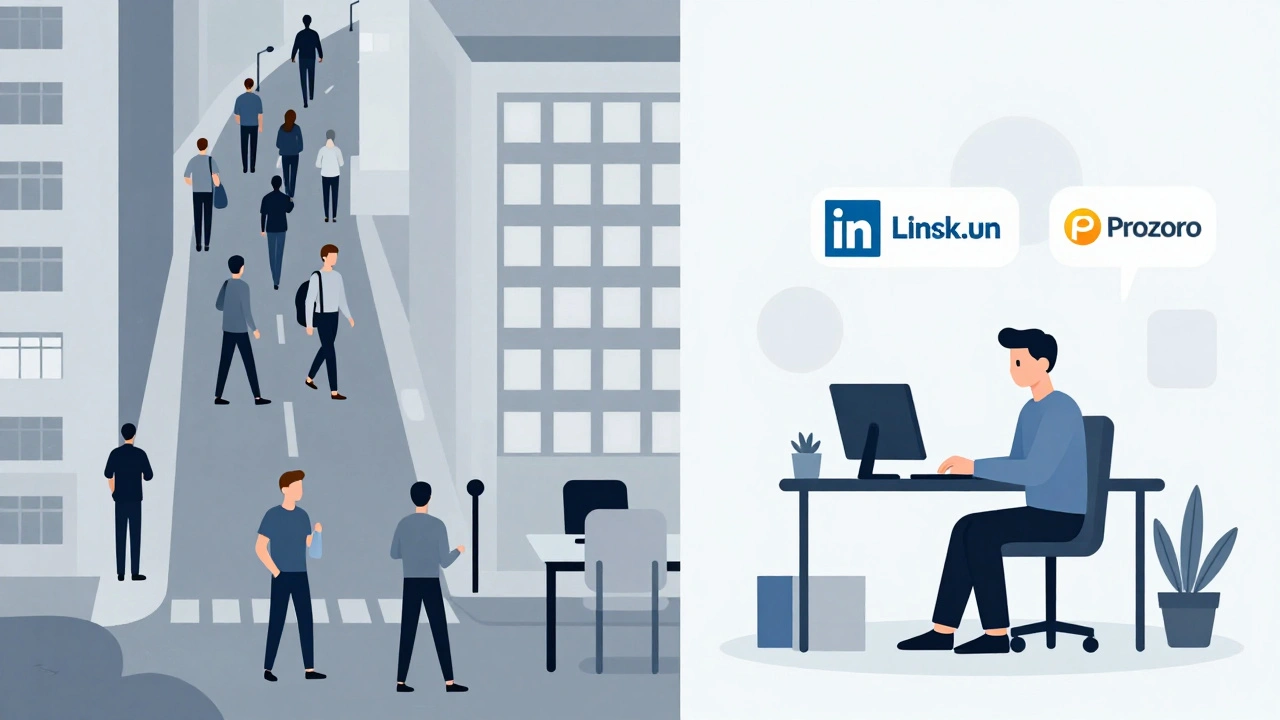 Порівняння: засмічений офіс у Києві зліва та спокійний дім-офіс праворуч.