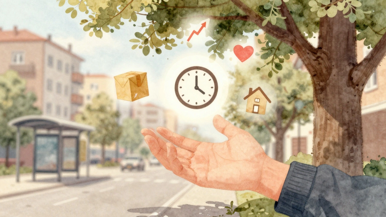 Руки стискають одна одну під деревом — символ пошуку роботи та стабільності.