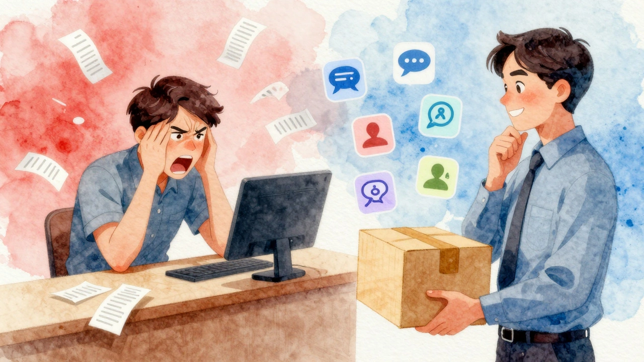 Порівняння стресової та позитивної взаємодії продавця з клієнтом