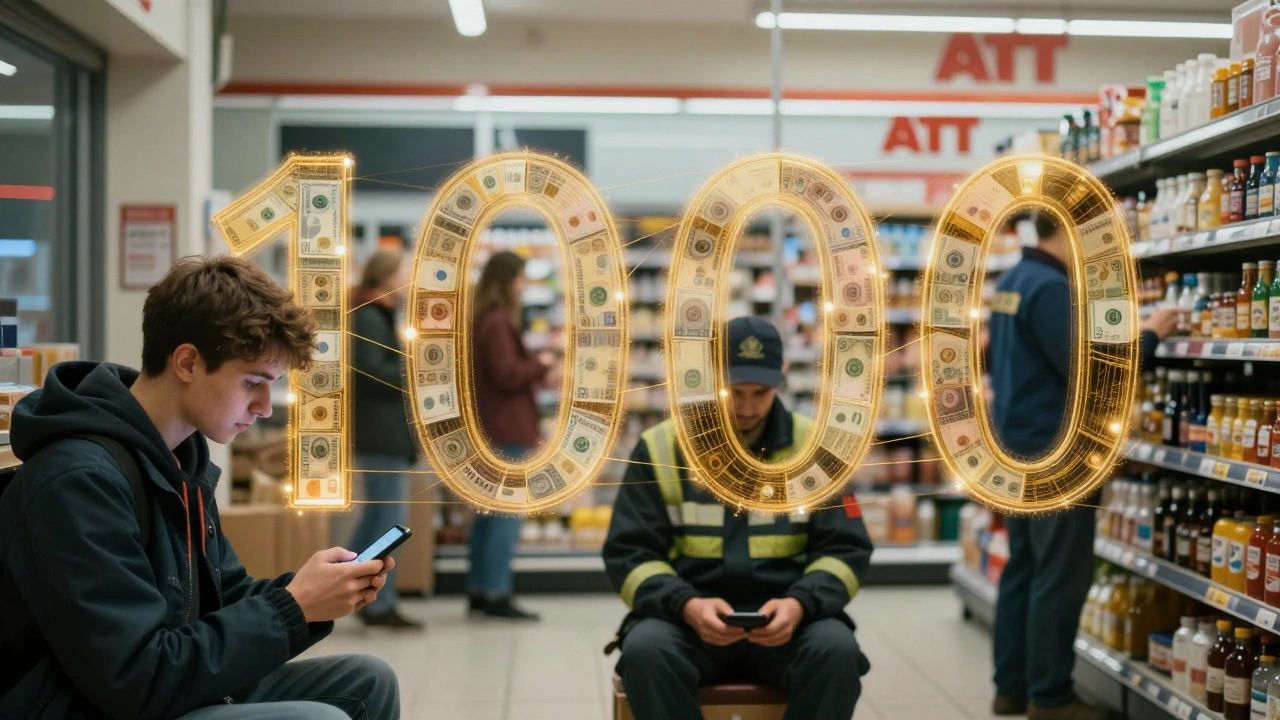 Різні робітники Києва — доставщик, охоронець, мерчендайзер — об'єднані символом дохіду 1000 грн на день.